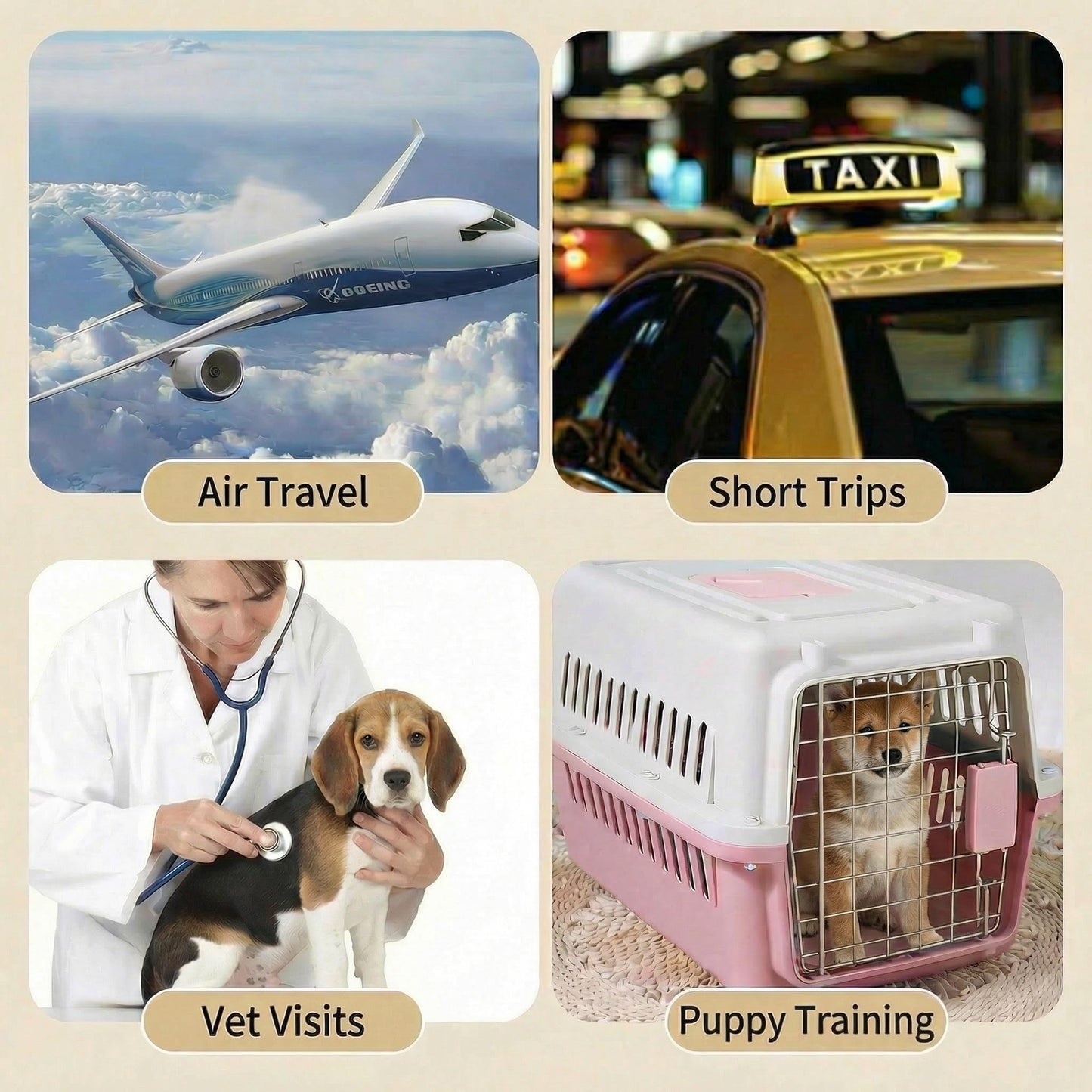 Pet Travel Carrier Dog Crate & Cat Carrier