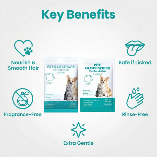 DPQ Pet Cleaning Gloves (Rinse-Free) — Single / 6-Pack