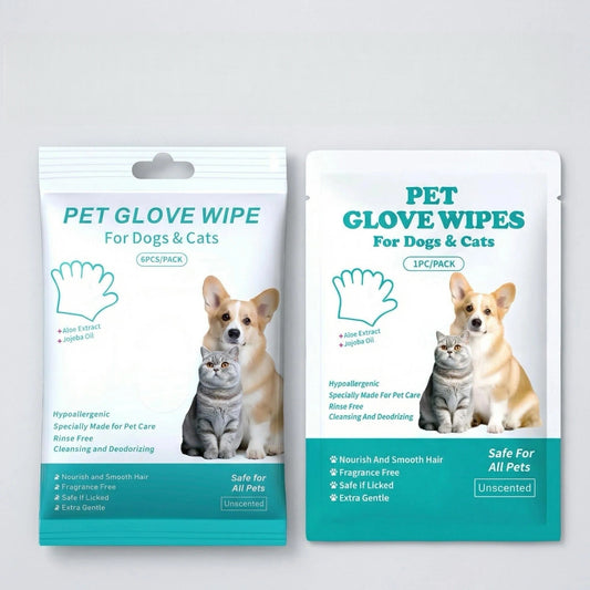 DPQ Pet Cleaning Gloves (Rinse-Free) — Single / 6-Pack