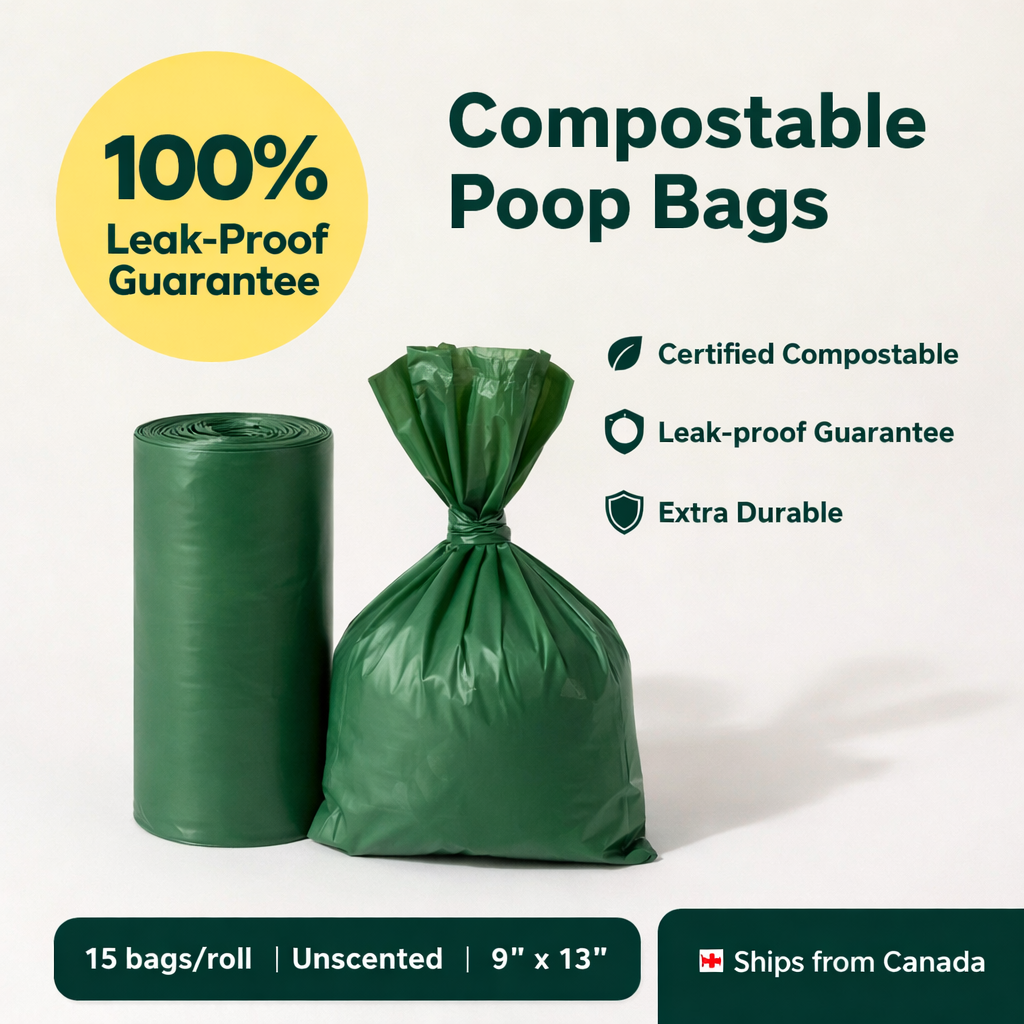 DPQ Compostable Dog Waste Bags — DPQ Green (9" × 13")