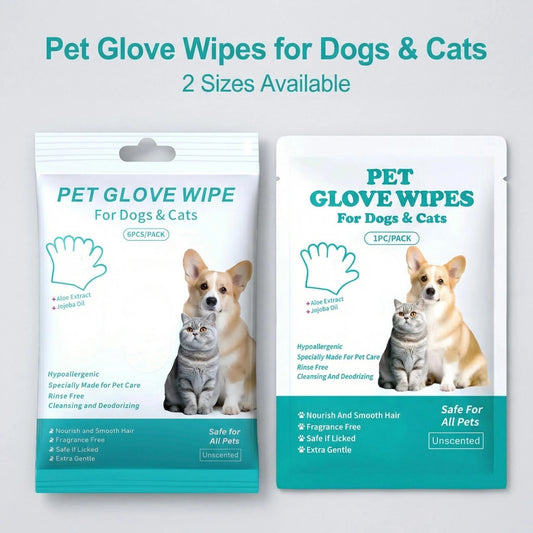 DPQ Pet Cleaning Gloves (Rinse-Free) — Single / 6-Pack