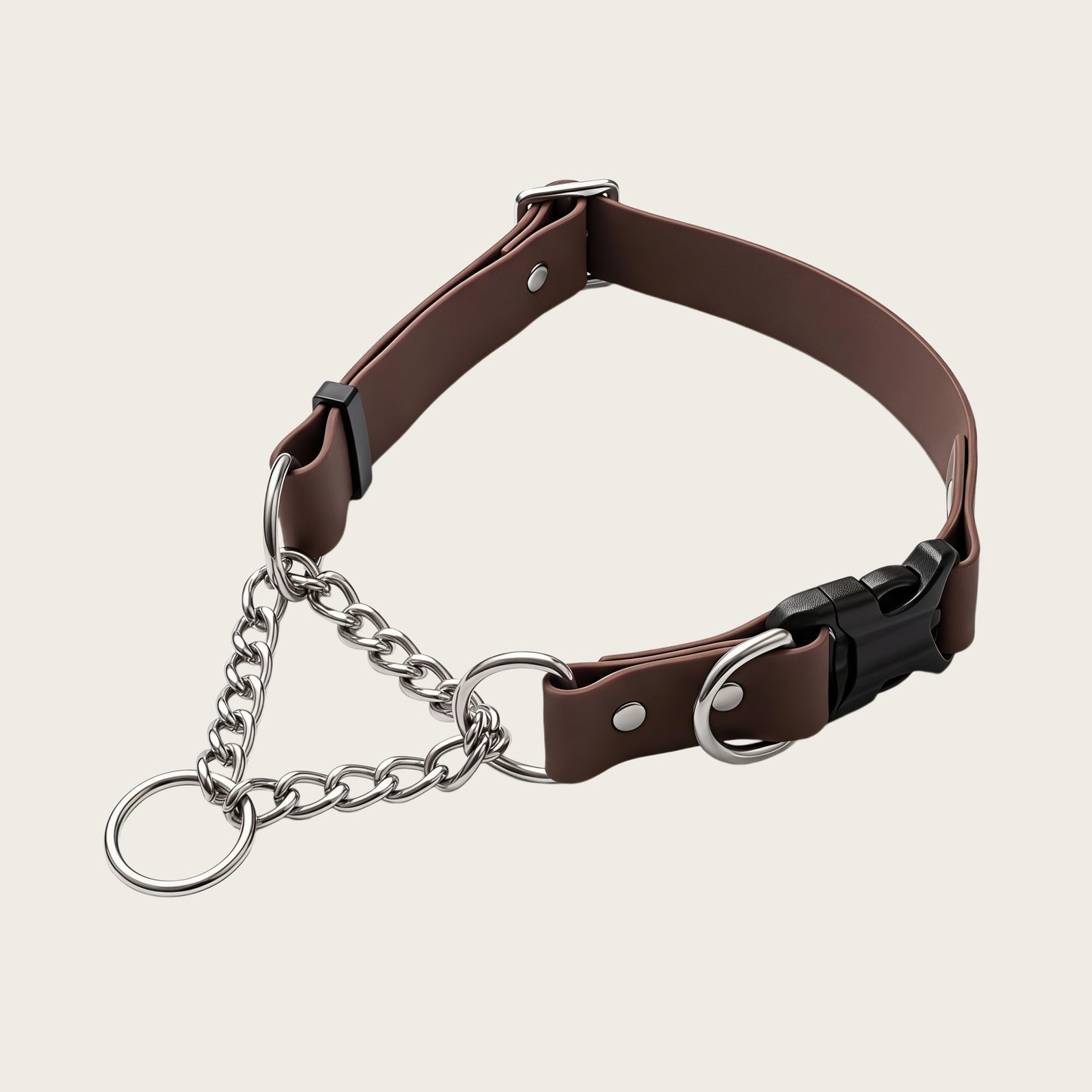 Waterproof Martingale Dog Collar with Quick-Release Buckle
